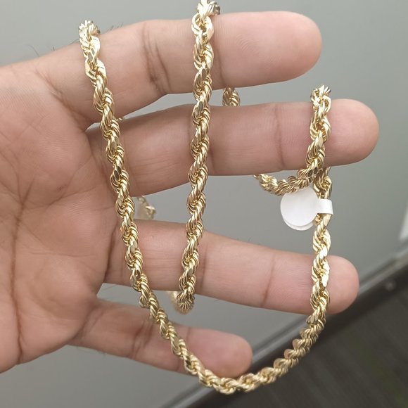 14 kt real gold rope chain 20 inches
